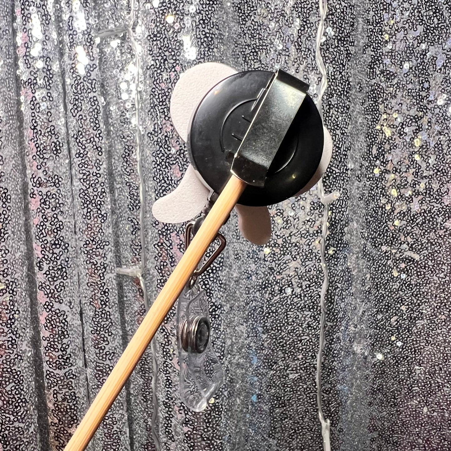 Blinged-Out Bow Badge Holder