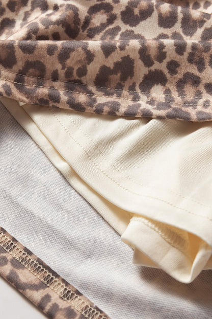 Leopard Print Pullover Mini Skirt Set Dear-Lover Dropshipping
