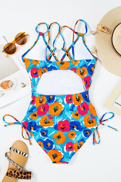 Ribbed Knit One Piece Swimsuit Daisie Boutique