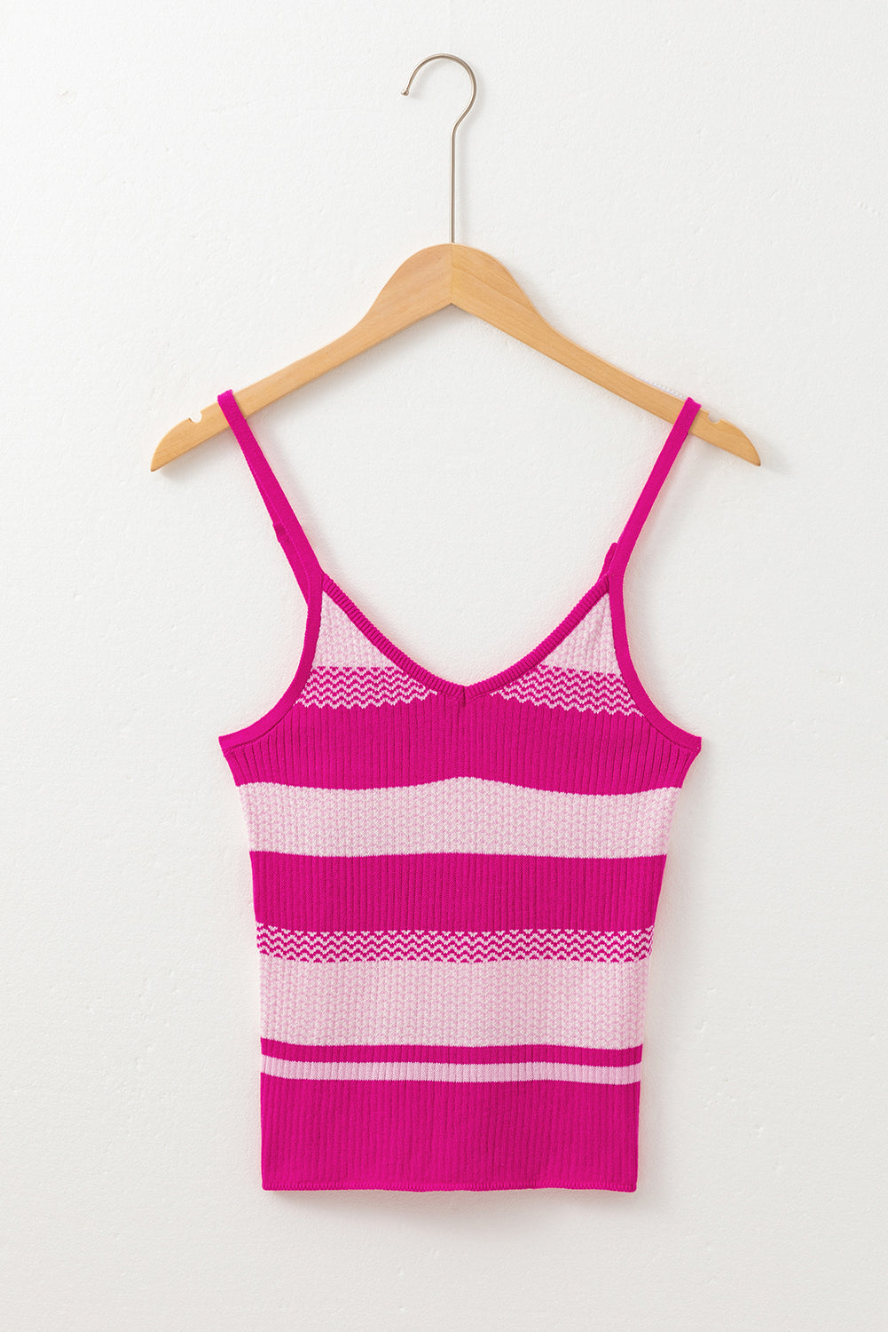 Striped Spaghetti Strap V Neck Sweater Vest Daisie Boutique