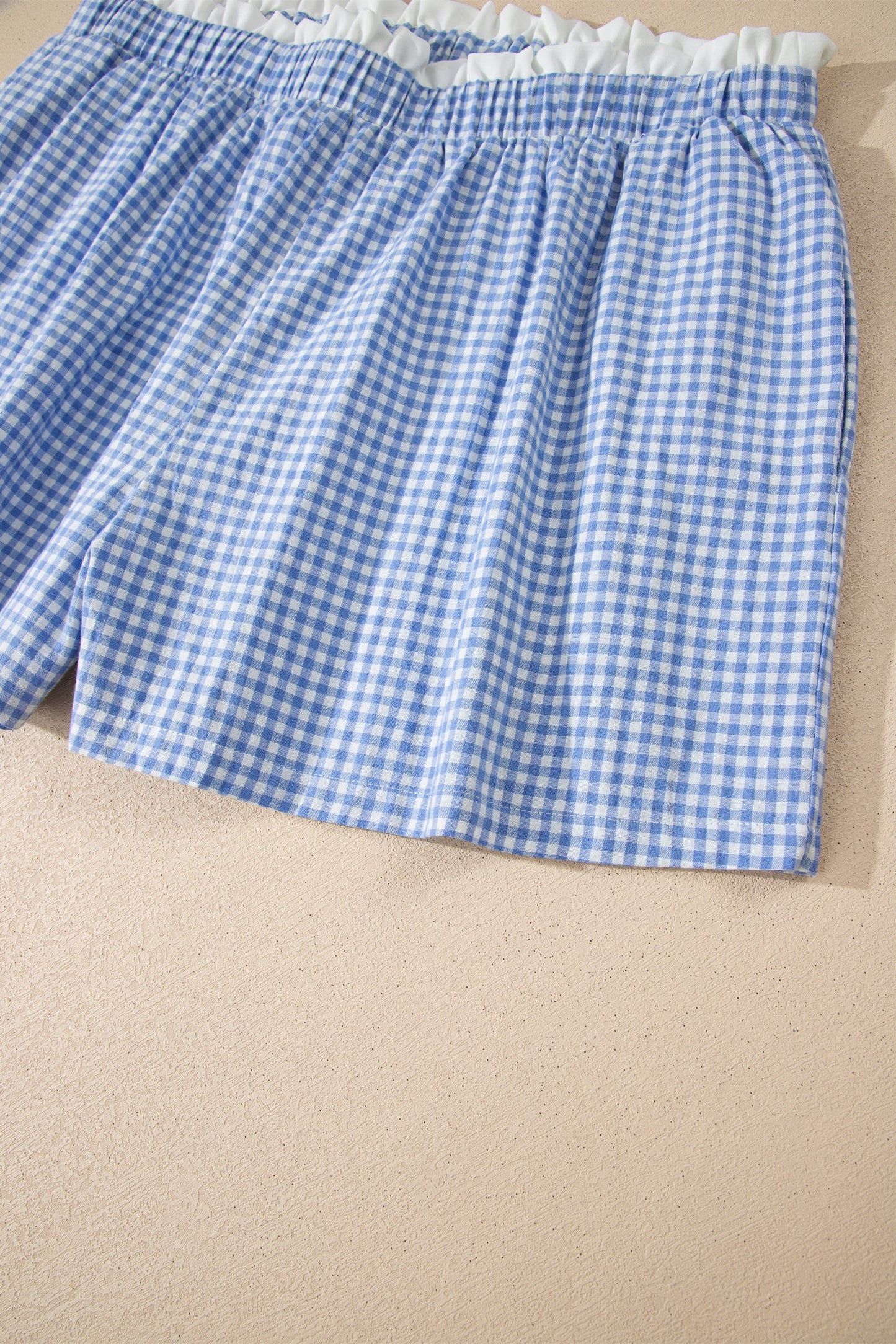 Plus Size Contrast Trim Plaid Print Shorts Dear-Lover Dropshipping