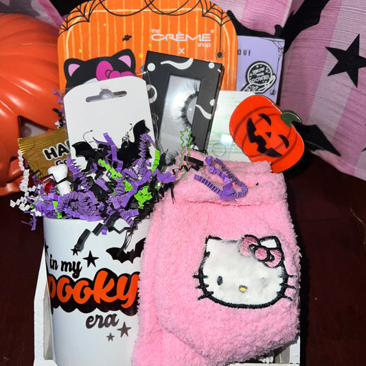 Cutie Kitty Halloween Boo Basket Daisie Boutique