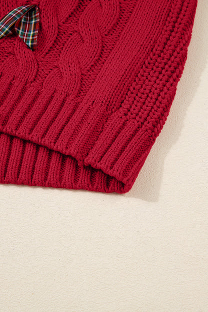 Lace up Holiday Puff Sweater Dear-Lover Dropshipping