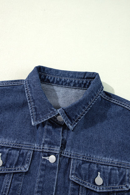 Ruffle Denim Jacket Daisie Boutique