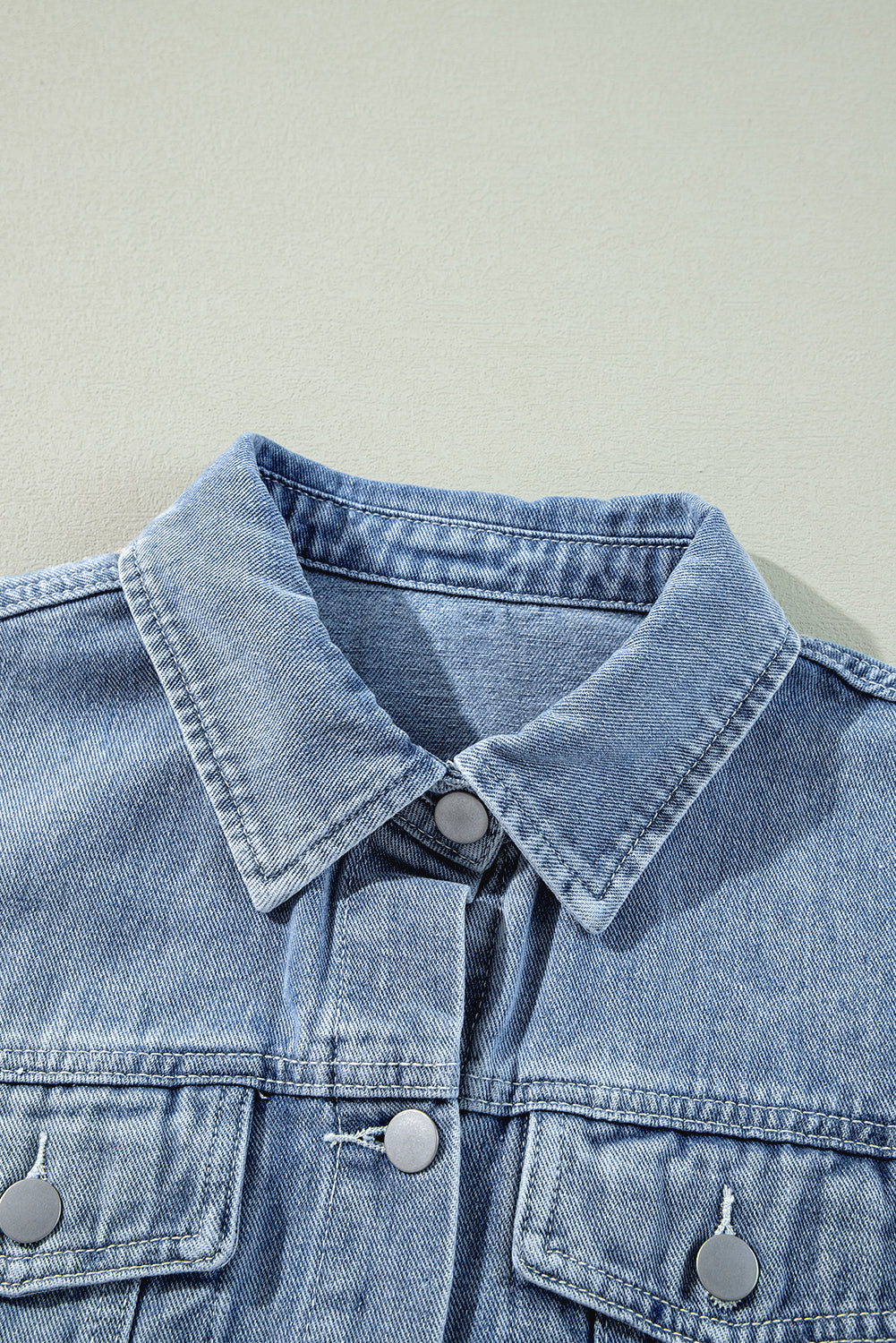Ruffle Denim Jacket Daisie Boutique