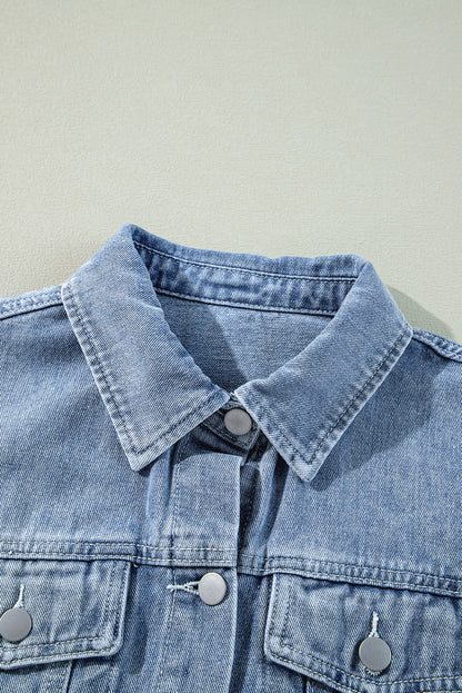 Ruffle Denim Jacket Daisie Boutique