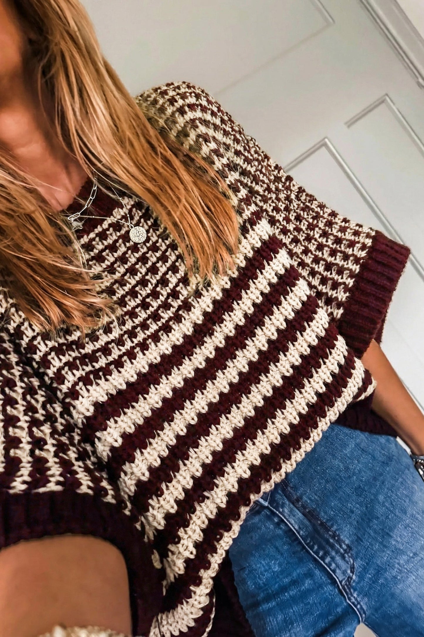Cutie Stripe Slouchy Sweater Dear-Lover Dropshipping