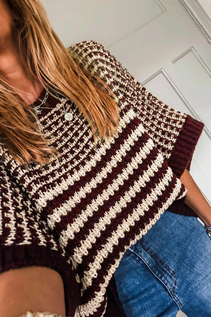 Cutie Stripe Slouchy Sweater Dear-Lover Dropshipping