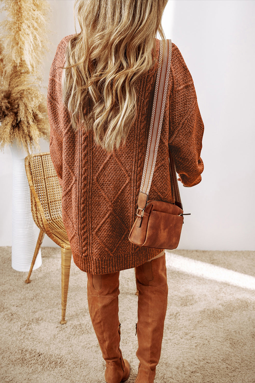 Cable Knit Sweater Dress Daisie Boutique