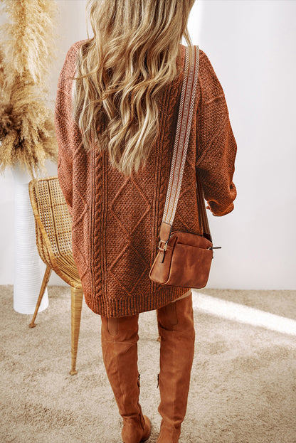 Cable Knit Sweater Dress Daisie Boutique