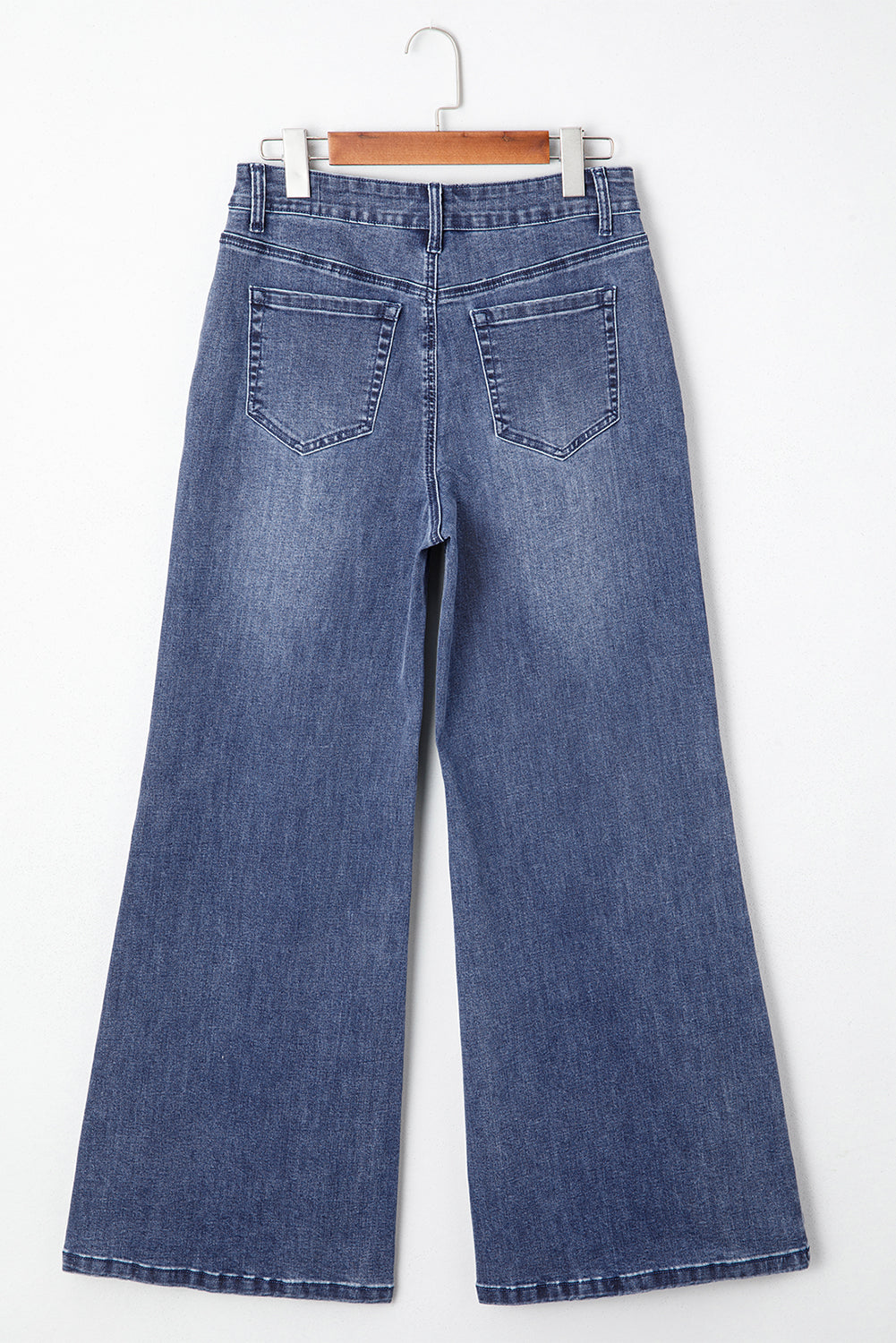 Blue High Waist Button Bell Bottom Jeans Dear-Lover Dropshipping