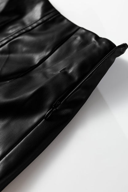 Faux Leather Pleated Midi Skirt Dear-Lover Dropshipping