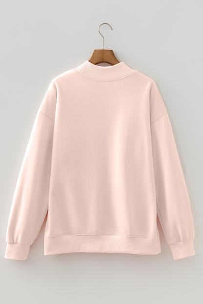 Oversized Blessed Embroidered Sweatshirt — Christian Faith Sweatshirt | Cozy Dopamine Fashion