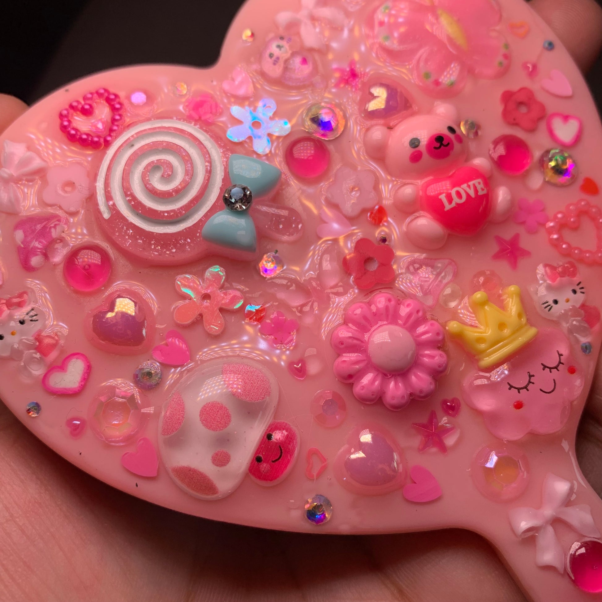 Junk Charm Mirror - Heart Shaped Compact Mirror Daisie Boutique