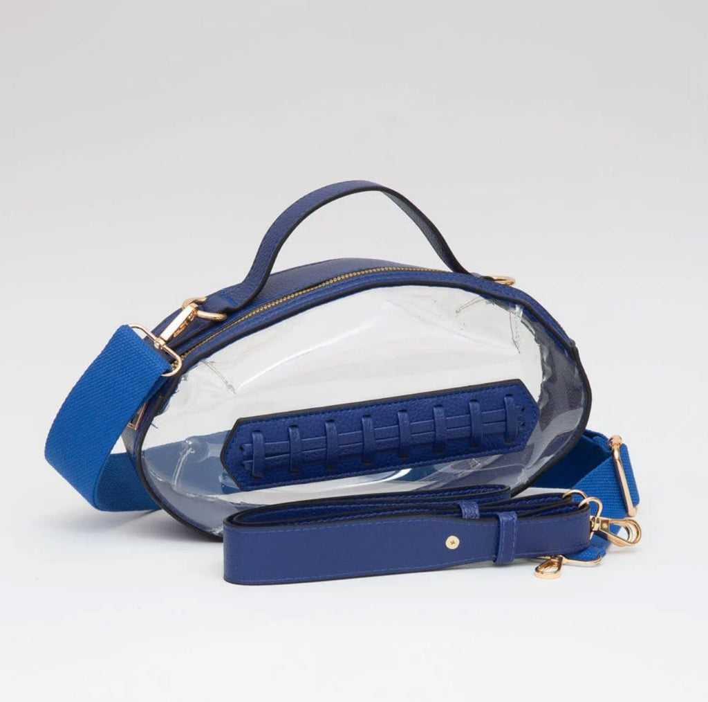 Clear Gameday Football Shaped Crossbody Bag Daisie Boutique