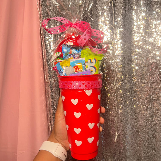 Valentines Love Heart Cup + Candy