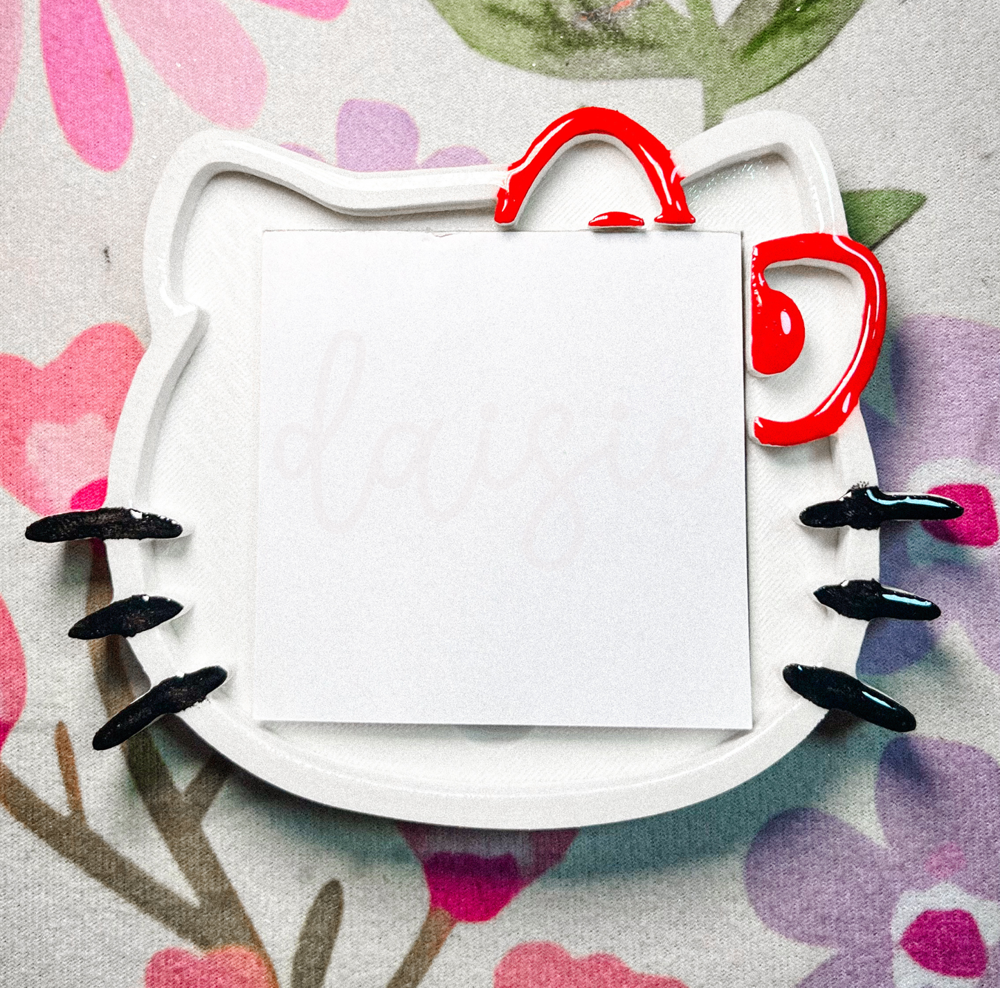 Cutie Kitty Sticky Notepad Holder Daisie Designs