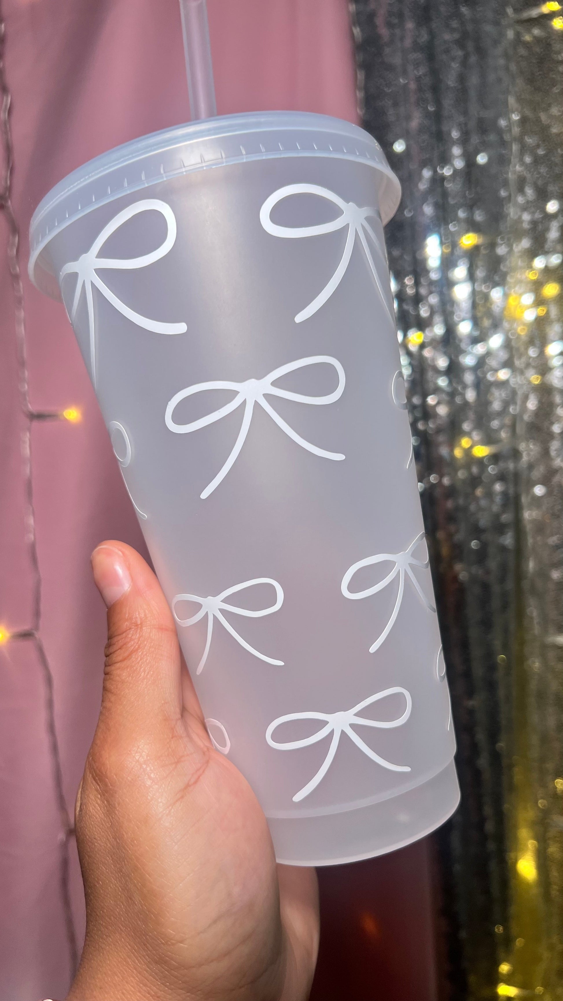 Pretty Bow Cold Cup - 24 ounces Daisie Boutique