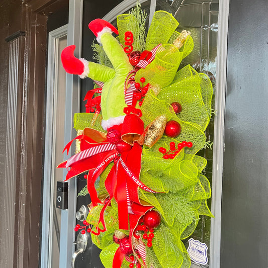 Green Man Holiday Door Wreath Daisie Boutique