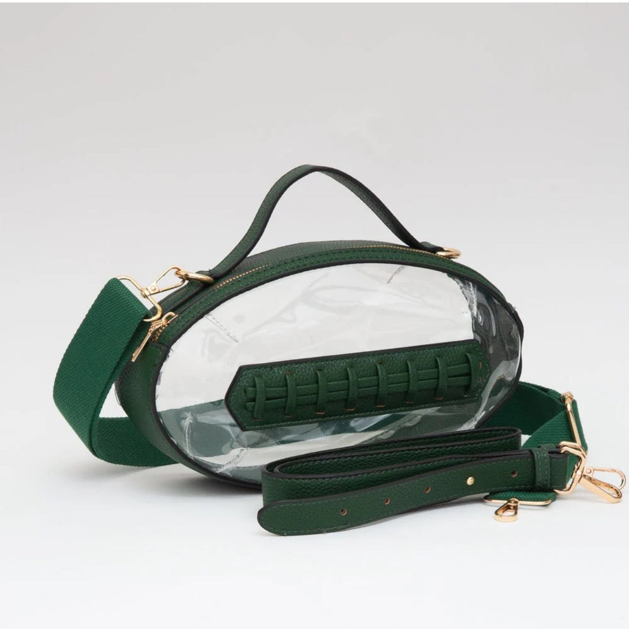 Clear Gameday Football Shaped Crossbody Bag Daisie Boutique