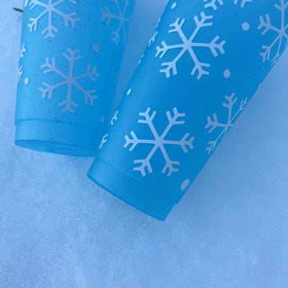 Sparkly Snowflake - 24 Oz Cold Cup