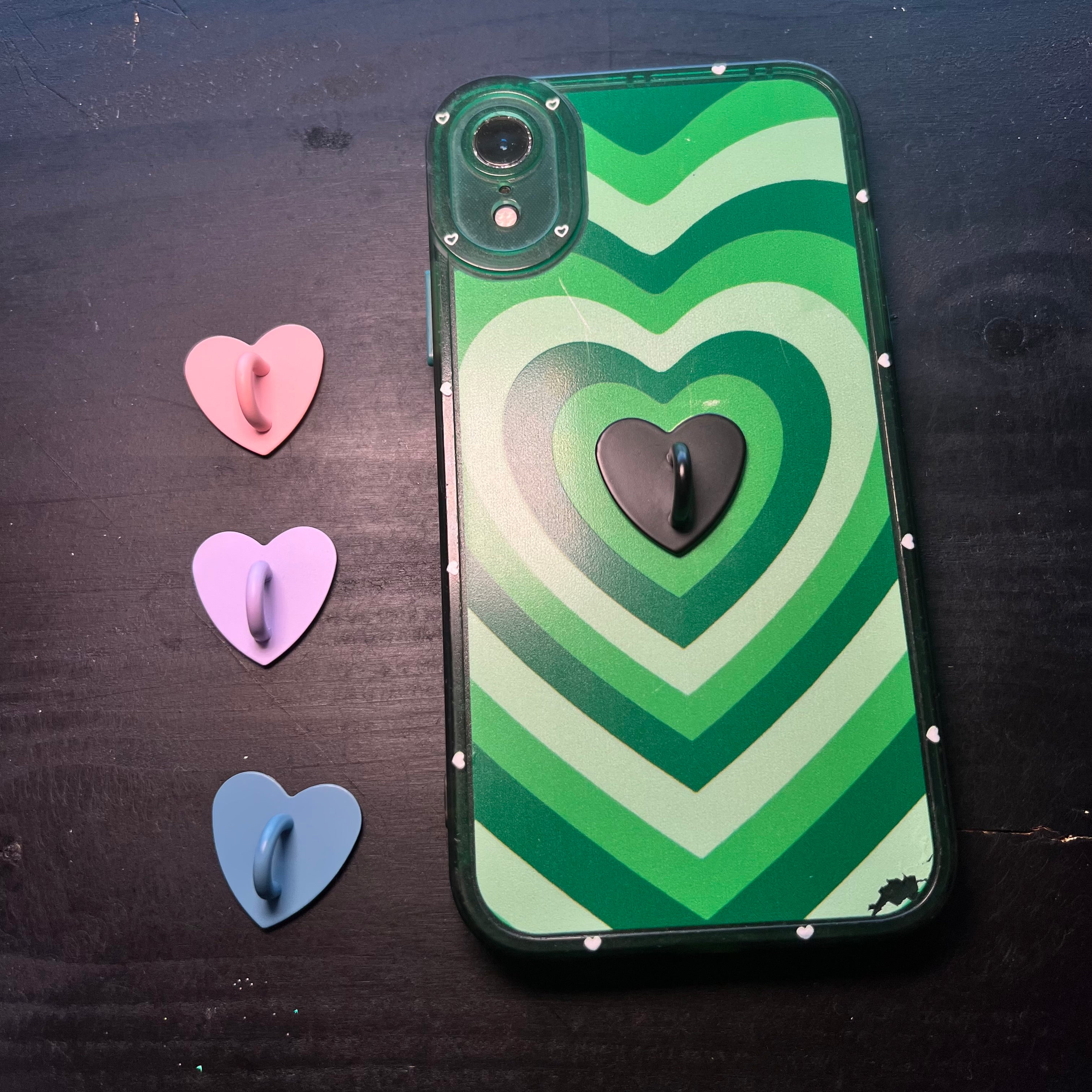 Metal Phone Charm Heart Shaped Holder Daisie Boutique