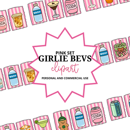 Girlie Bevs Clipart Bundle — 11 PNG Instant Download | Transparent Background | Sublimation, DTF Ready