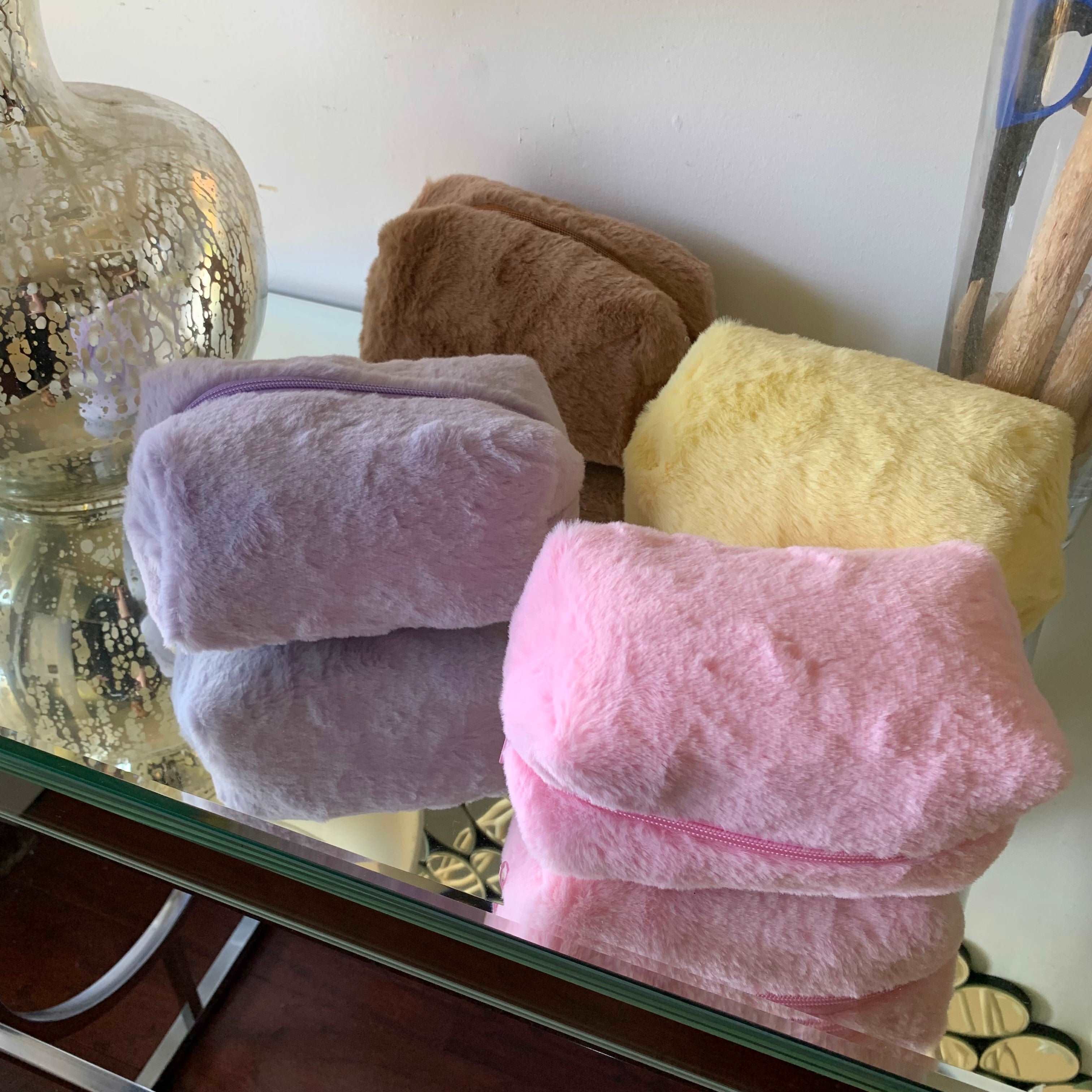 Cozy Plush Cosmetic Bag
