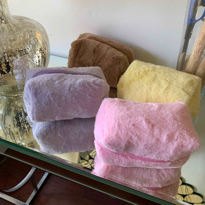 Cozy Plush Cosmetic Bag