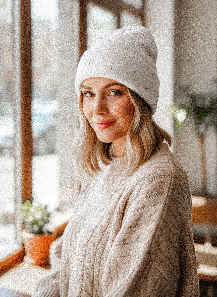 Cutie Rhinestone Beanie Daisie Boutique