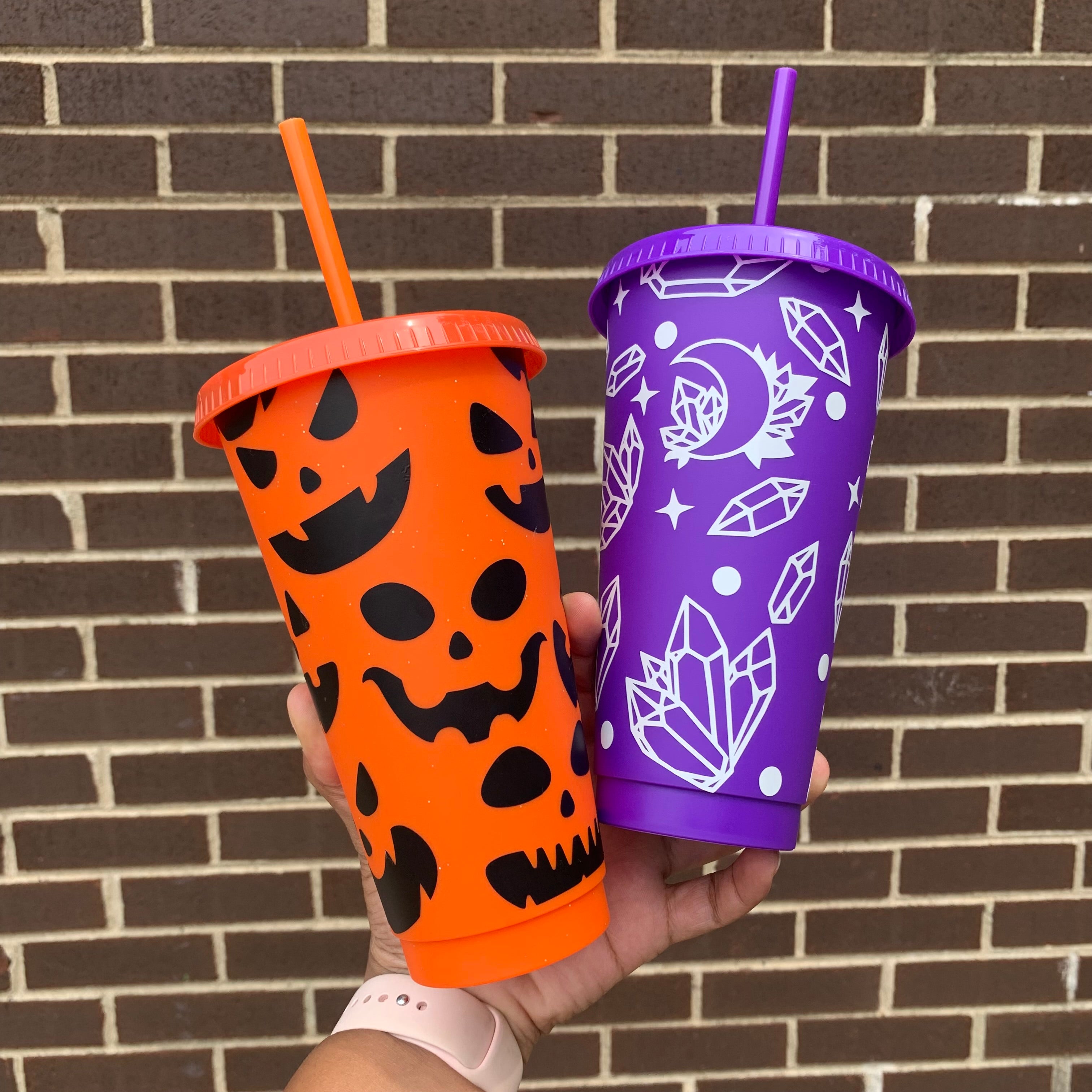 Jack-o-lantern Pumpkin 24 Oz. Cold Cup Daisie Boutique