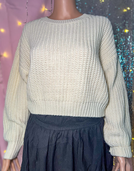 Cropped Fall Knitted Pullover Sweater Daisie Boutique