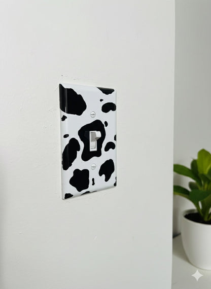 Cow Print Light Switch Plate – 1 Piece Daisie Boutique