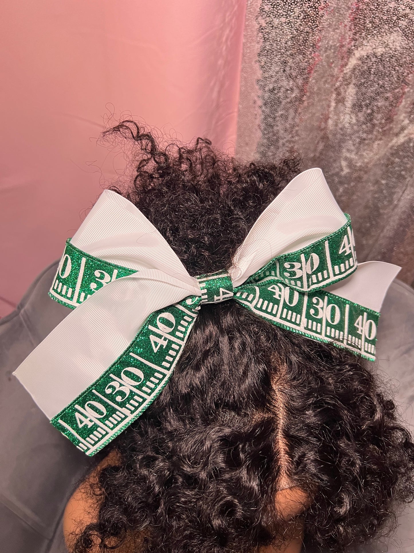 Game Day Glitter Cheer Bow – Football Field Design Daisie Boutique
