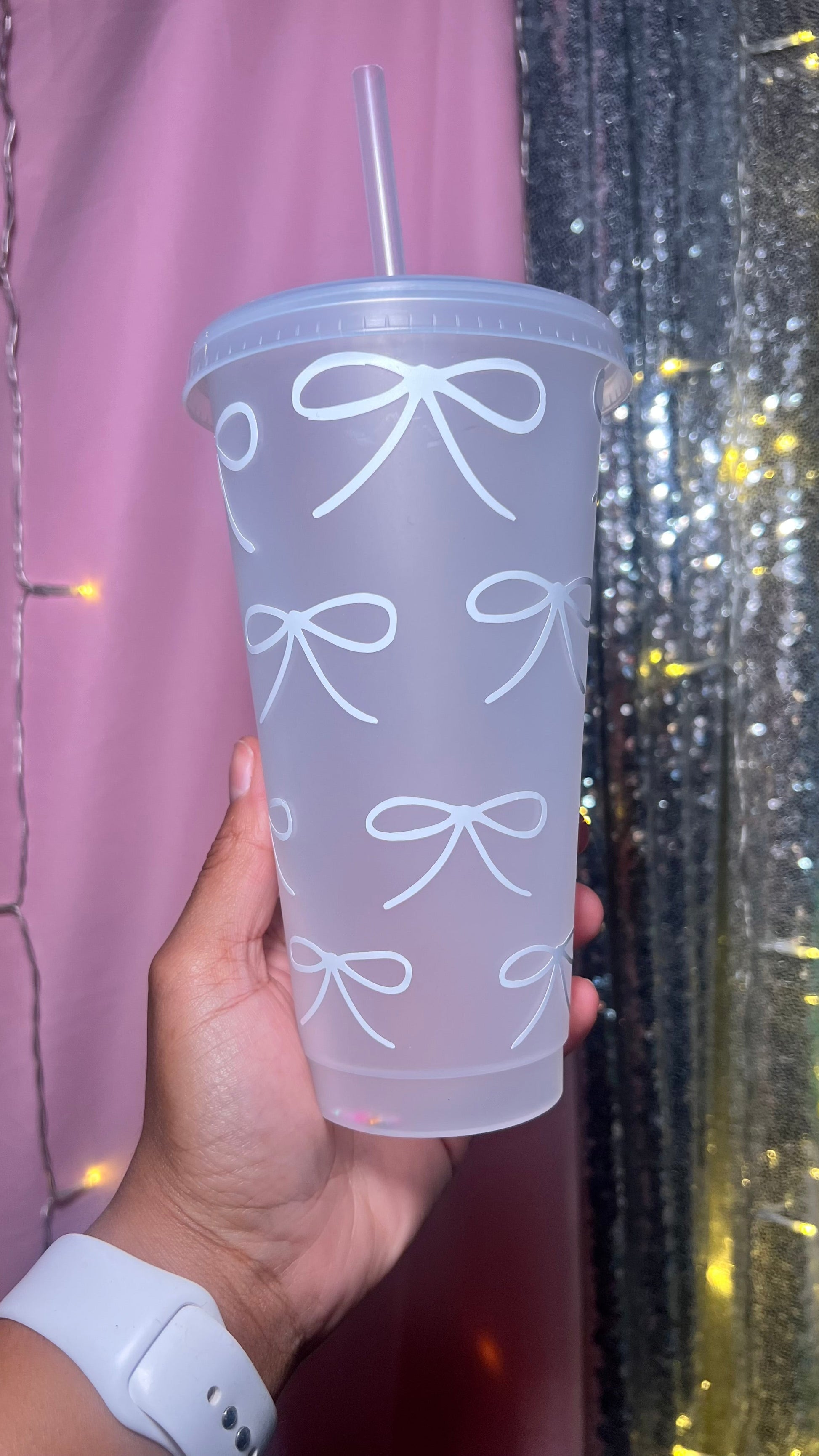 Pretty Bow Cold Cup - 24 ounces Daisie Boutique