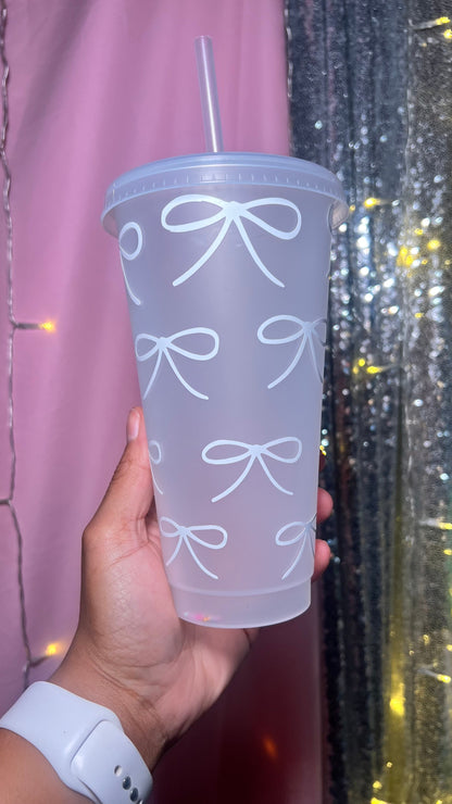Pretty Bow Cold Cup - 24 ounces Daisie Boutique