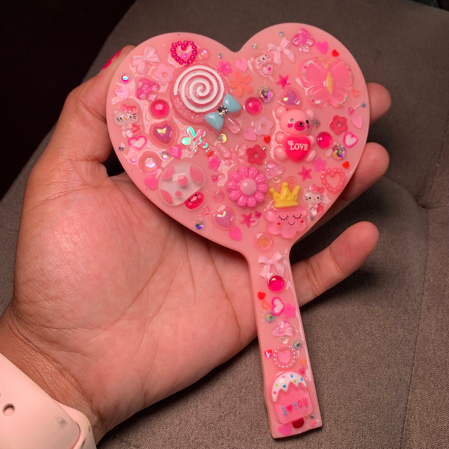 Junk Charm Mirror - Heart Shaped Compact Mirror Daisie Boutique