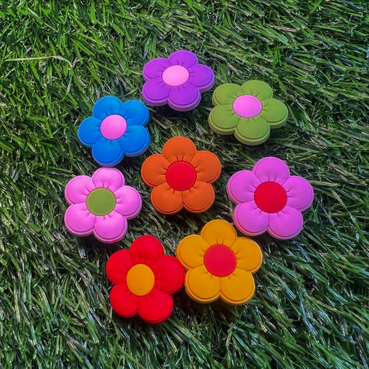Bright Daisy Flower Shoe Charm Set (8 pieces) Daisie Boutique