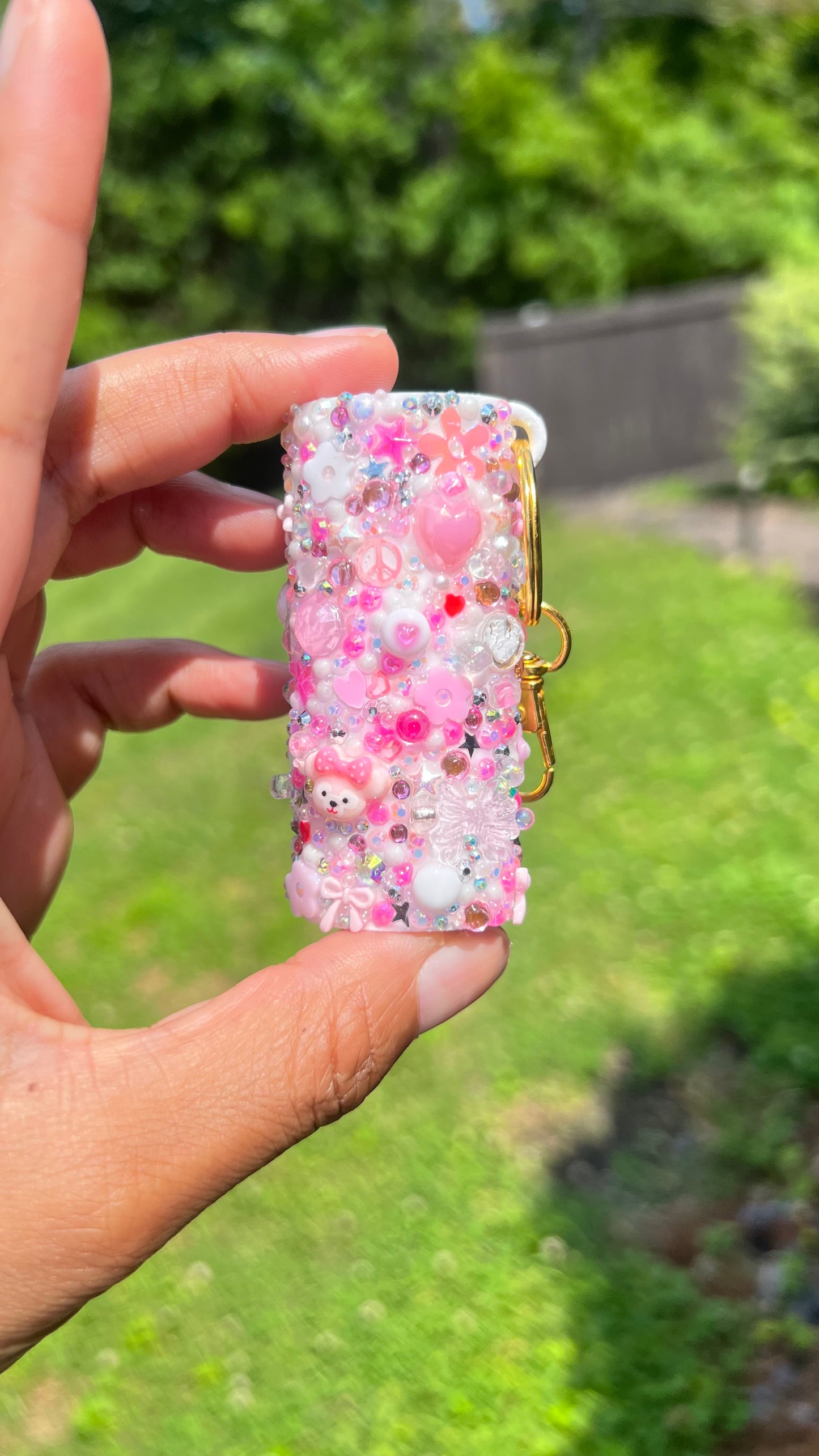 Handmade Cutie Freestyle "Junk" Charm Lighter Case — Aesthetic 3D Coquette Accessory for Round Bic Lighters