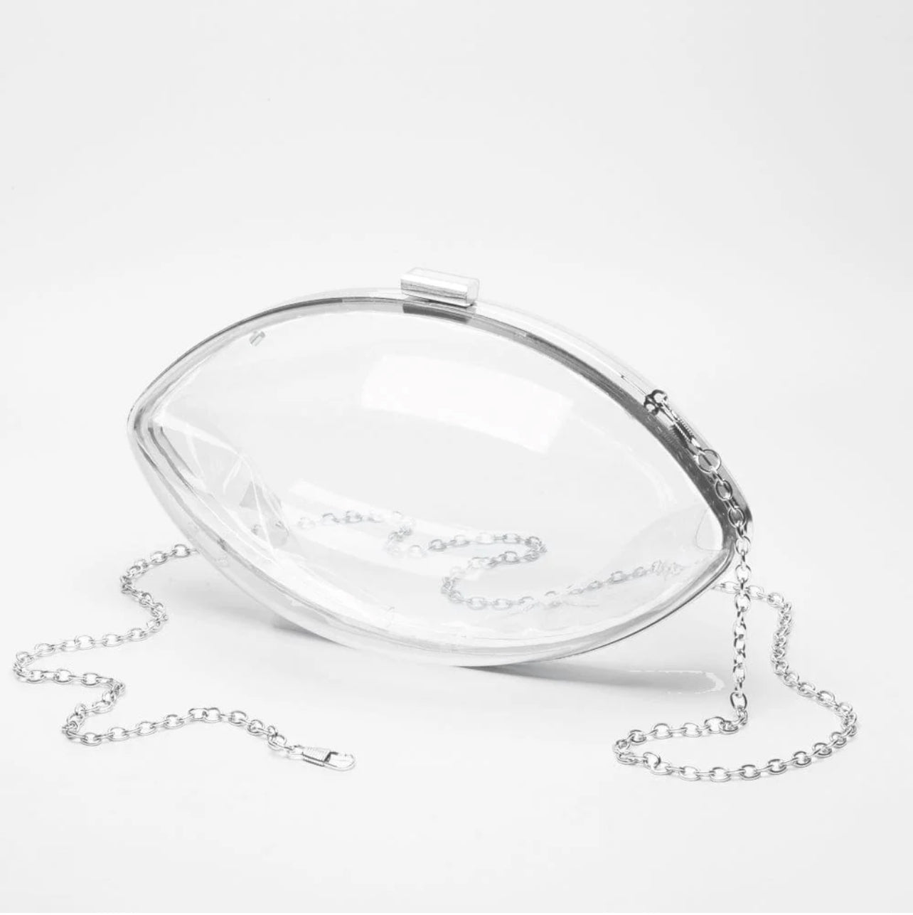 (PREORDER) Clear Gameday Football Shaped Crossbody Bag Daisie Boutique