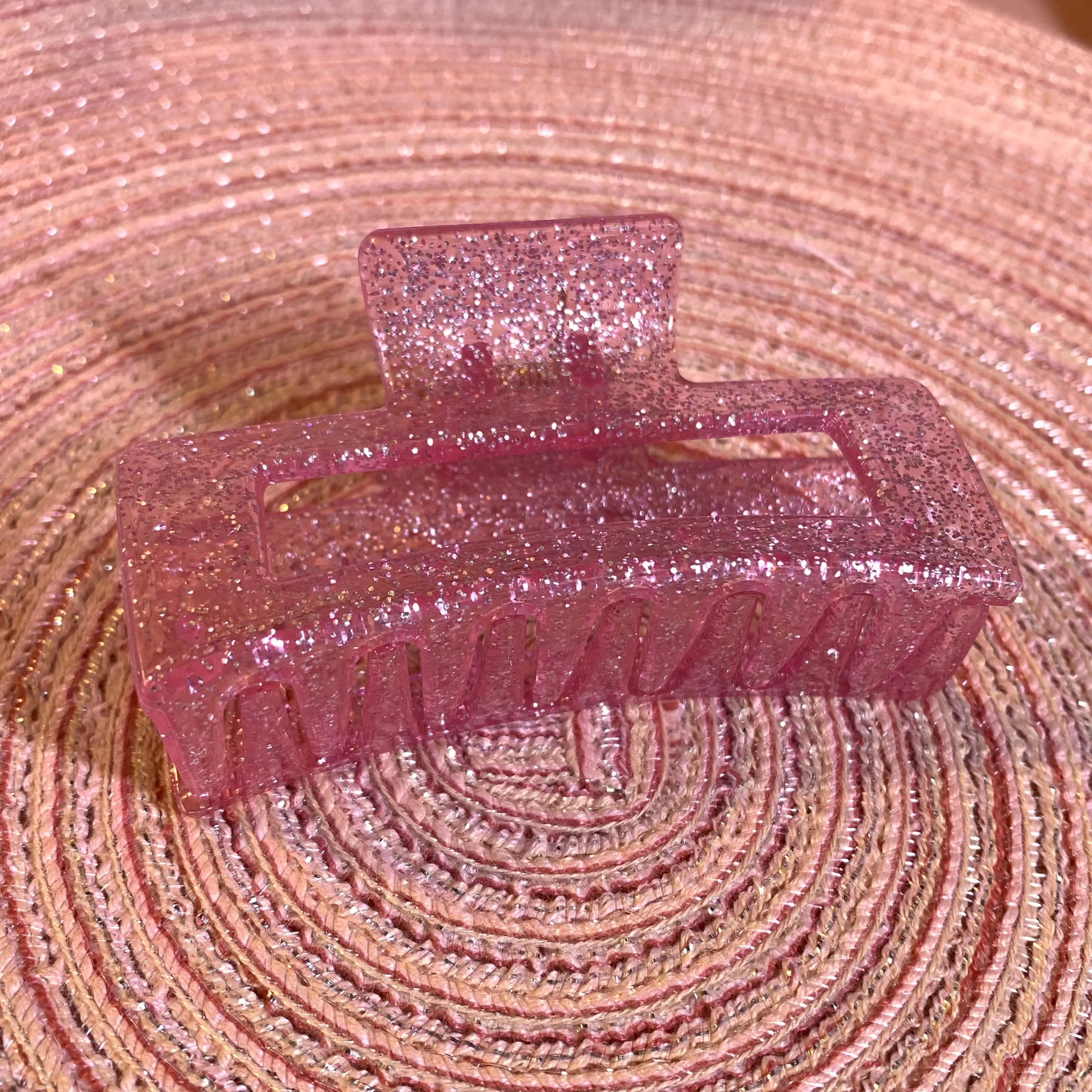 Hair Claw Clip - Pink Sparkle - Daisie Boutique