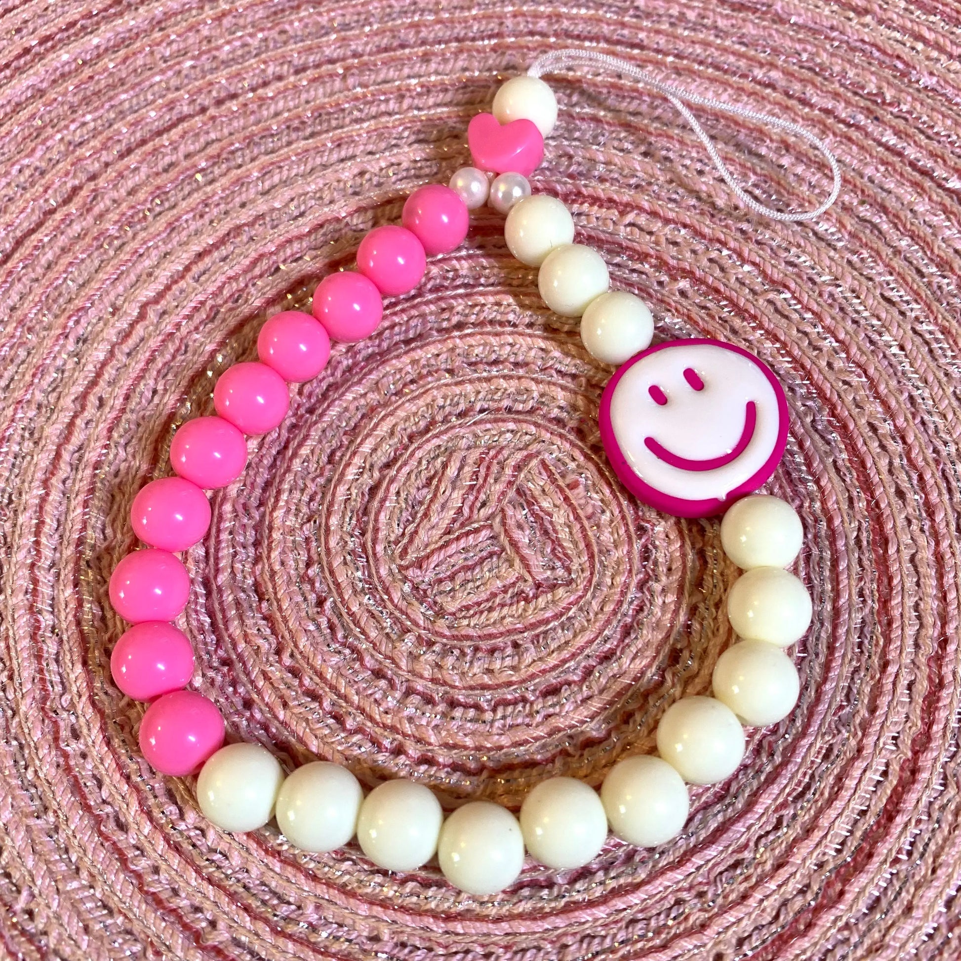 Smiley Phone Charm Chain - Daisie Boutique