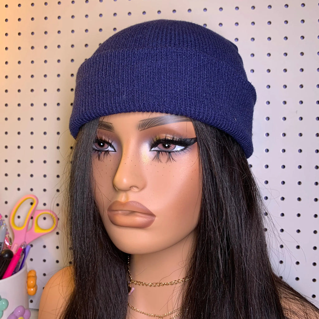 Basic B*tch Beanie - Navy Blue - Daisie Boutique