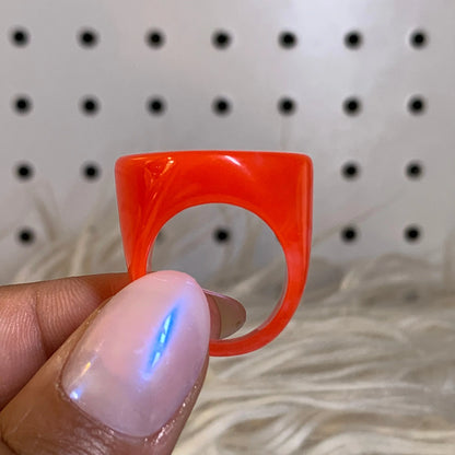 Colorful Chunky Heart Ring Daisie Boutique