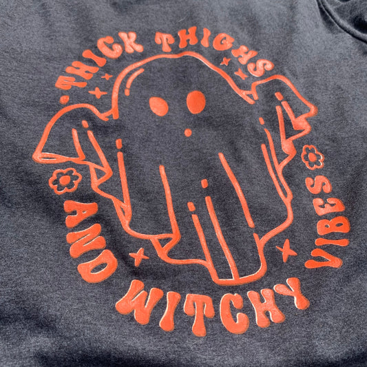 Thick Thighs Witchy Vibes Cotton T-shirt Daisie Boutique