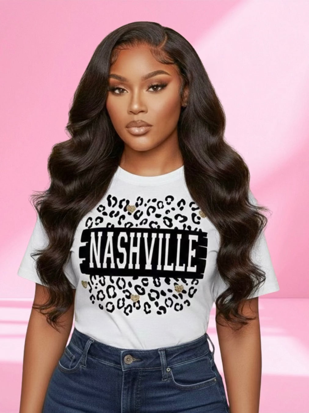 Nashville Glitter Leopard Print Tee Daisie Boutique