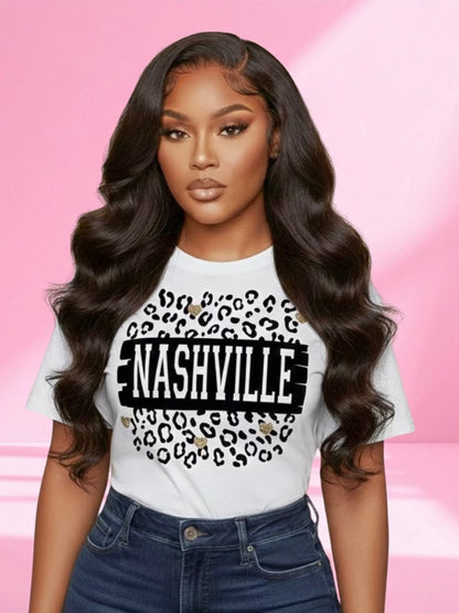 Nashville Glitter Leopard Print Tee Daisie Boutique