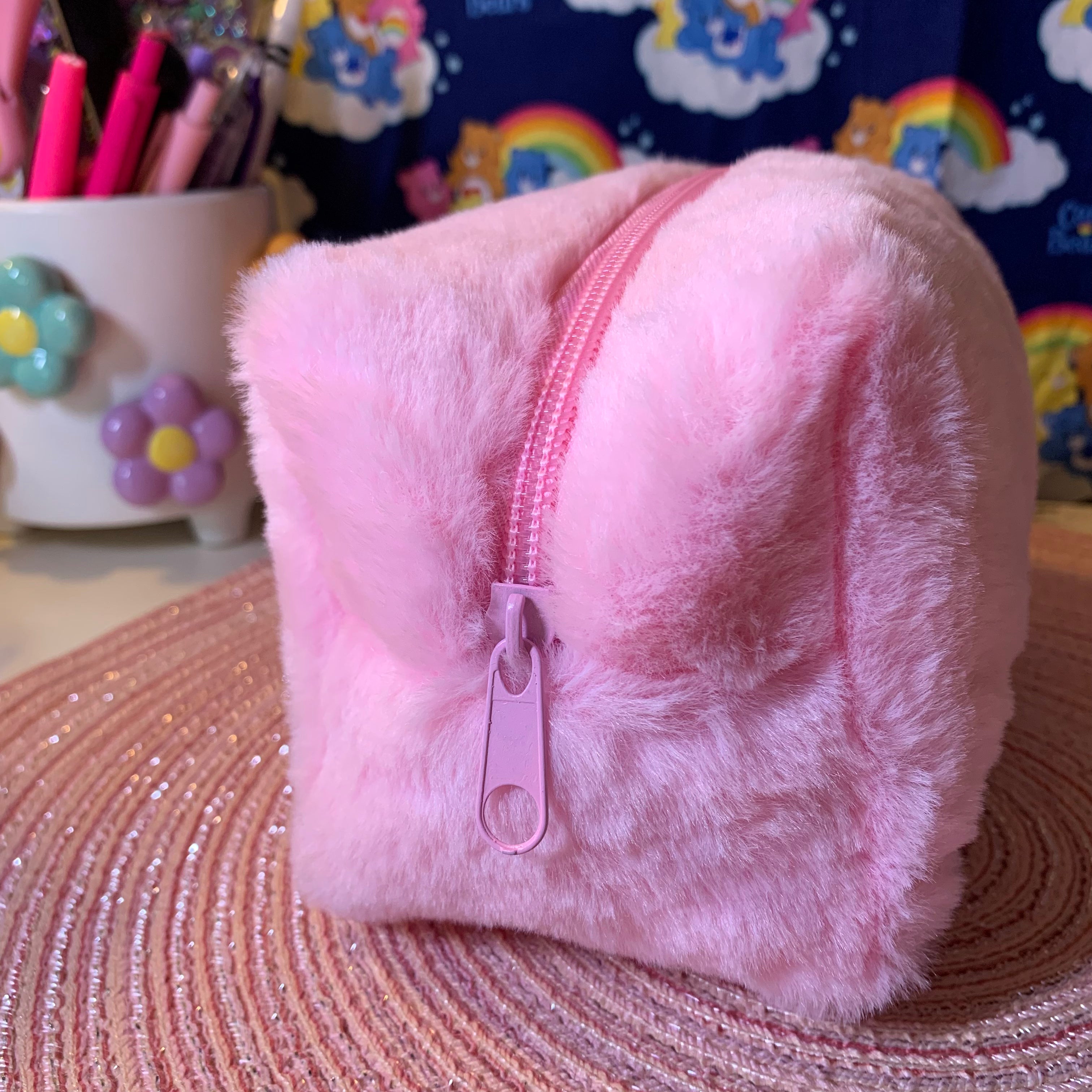 Cozy Plush Cosmetic Bag - Daisie Boutique 