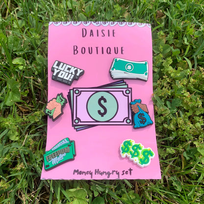 Shoe Charm Set - Money Hungry (6 Pieces) Daisie Boutique