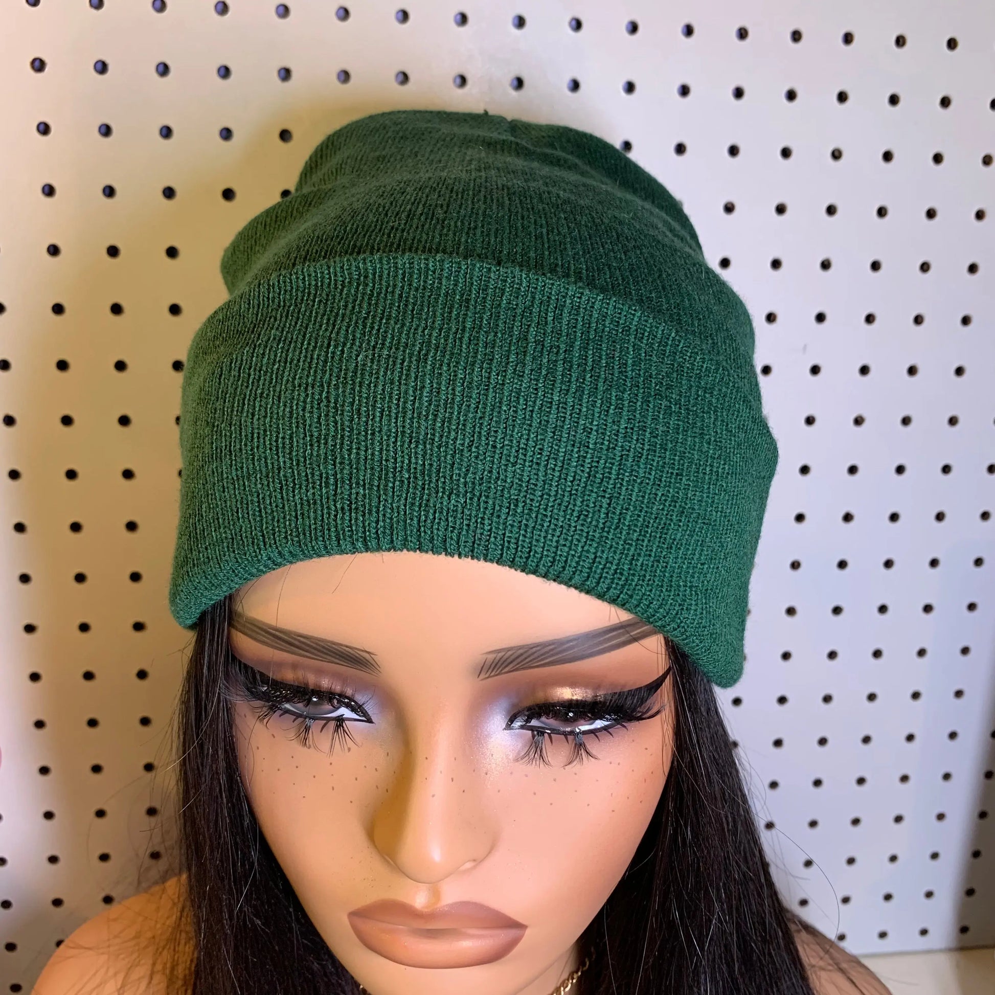 Basic B*tch Beanie - Forest Green - Daisie Boutique